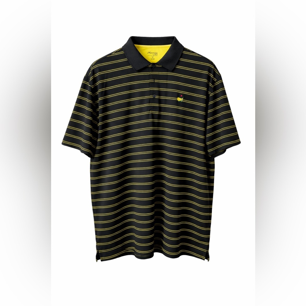 Masters Tech Augusta National Performance Golf Polo XL Black Stripe